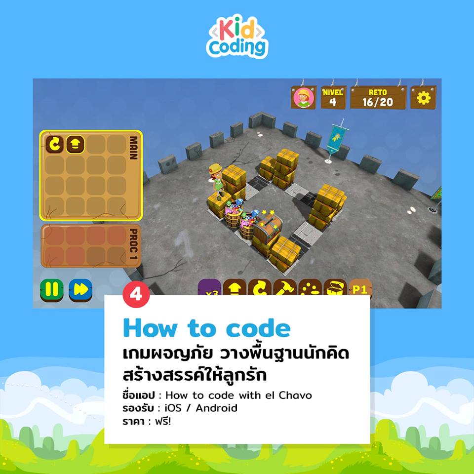 4 เกมเด็กประถม- how to code