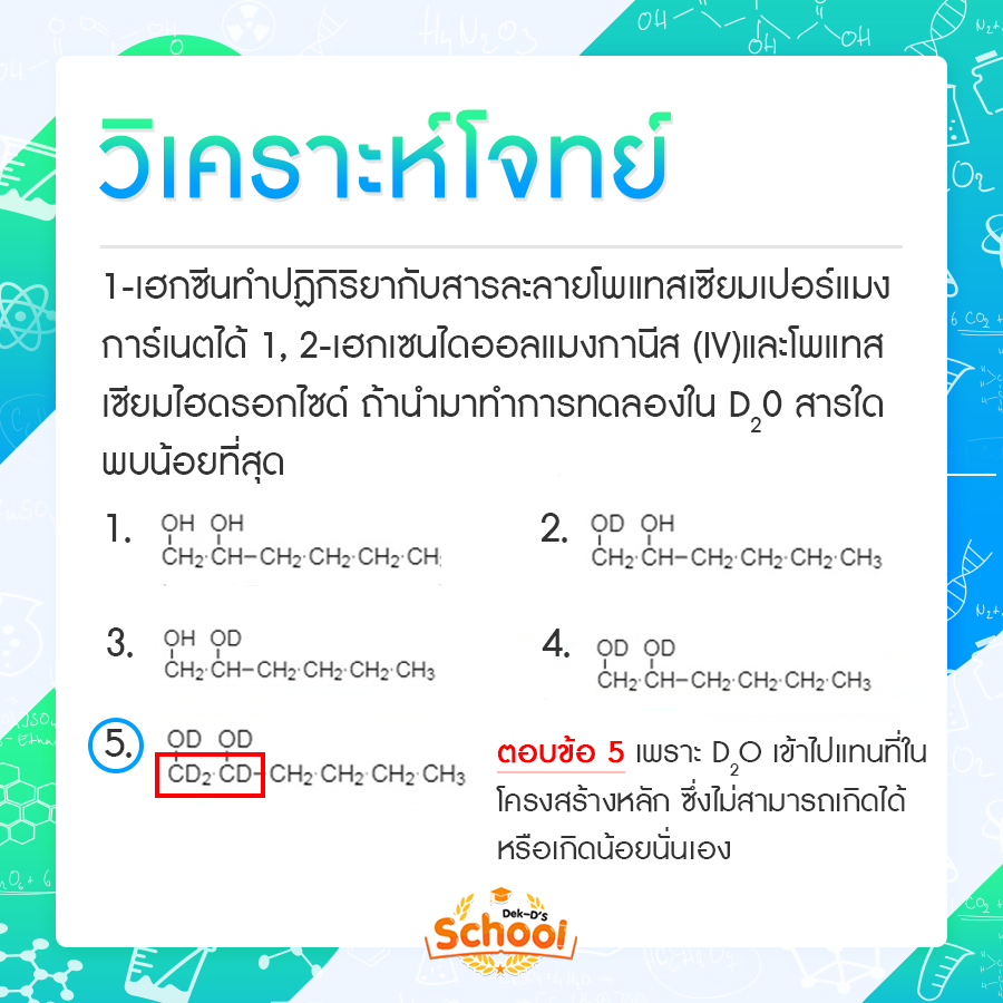 วิเคราะห์โจทย์ PAT2 เคมีอินทรีย์