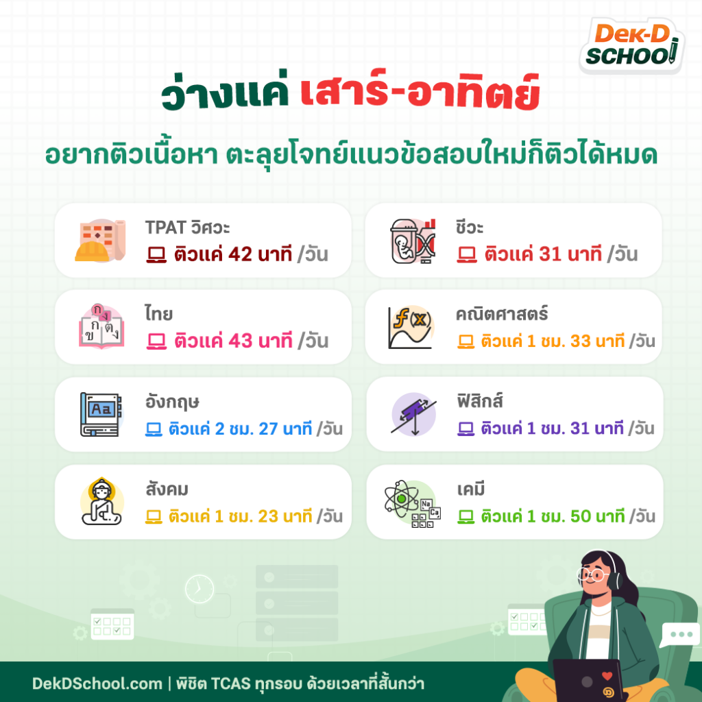 ว่างแค่เสาร์ - อาทิตย์ก็เตรียมตัว TCAS66 ทัน