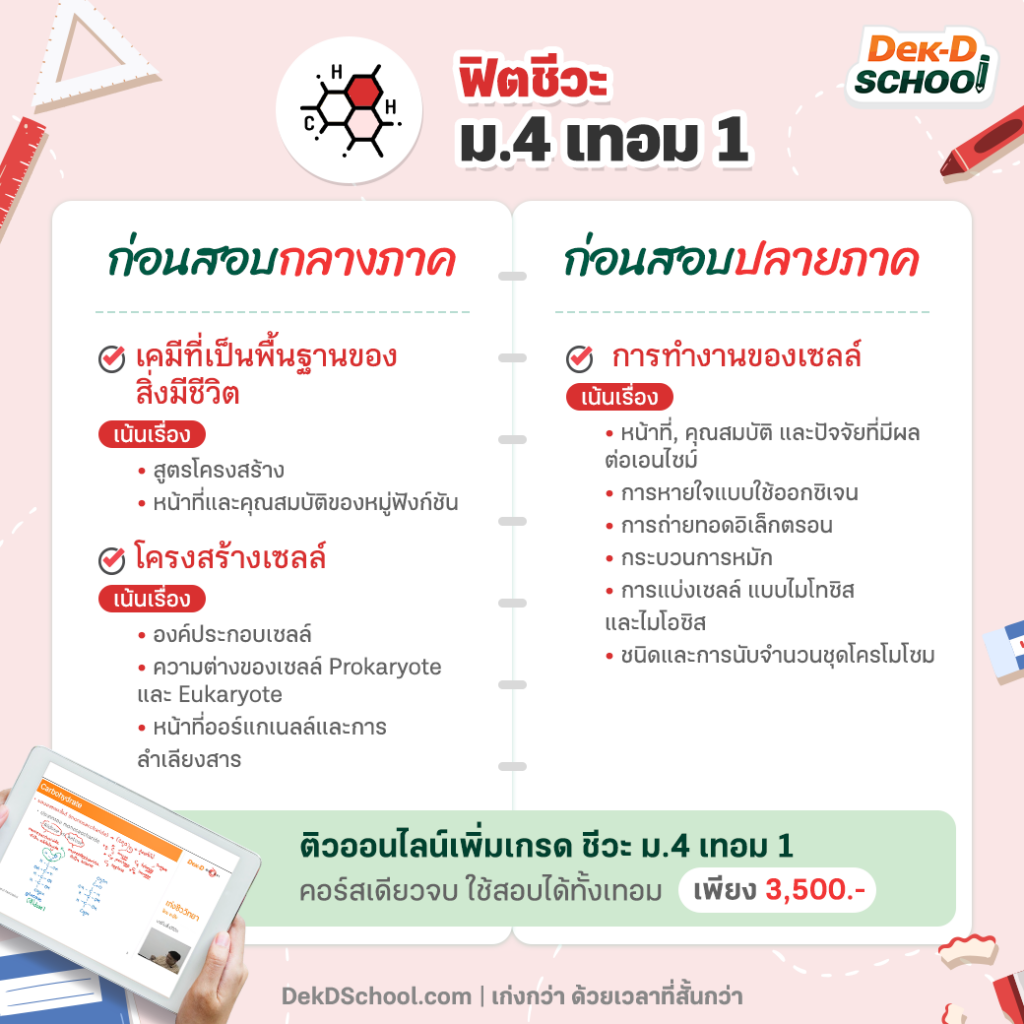ติวออนไลน์ ชีวะ ม.4