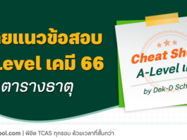 ข้อสอบ A-Level เคมี พร้อมเฉลย - ตารางธาตุ ออกสอบทุกปี